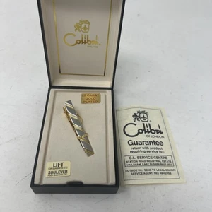 Vintage Colibri of London Tie Clip  22 Carat Gold Plated with Guarantee - Picture 1 of 10