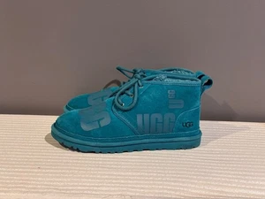 UGG Neumel Scatter Graphic Deep Teal Chukka Boots Size 8 - Picture 1 of 8