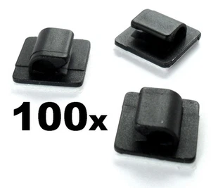 100x Autoadhesivo Adhesivo Soportes para Organizar / Ruteo Telares Alambre y - Imagen 1 de 1