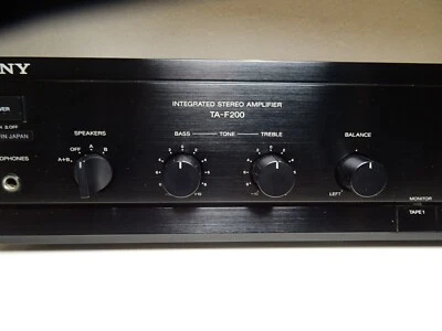 Sony Vollverstärker TA-F200, schwarz, stark, sauber. Ca. 1989 - Bild 1 von 4