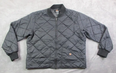 Chaqueta acolchada acolchada Dickies Diamond para hombre XL negra ropa de calle ropa de trabajo bombardero Foto 1 de 4