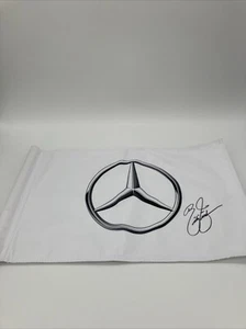 RICKIE FOWLER AUTOGRAPHED GOLF FLAG. MERCEDES BENZ LOGO WHITE FLAG. - Picture 1 of 7