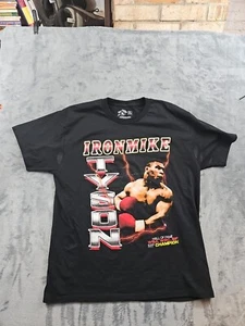 Camiseta Colección Mike Tyson XL Negra Gráfica Hierro Mike Negra Manga Corta Salón de la fama - Imagen 1 de 8