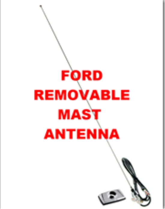Ford 1964-97 31" mástil de acero extraíble base rectangular + junta antena AM/FM Foto 1 de 4