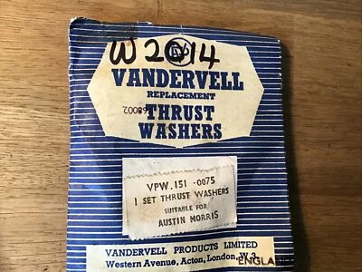 Austin Seven,Mini,A35,Minor,803/848/948cc +.0075” Thrust Washers - Image 1 of 4