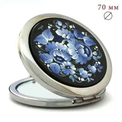 Pocket mirror with Petrykivka painting - Image 1 of 3