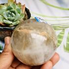 0.33Kgnatural Green Tourmaline Ball Home Decoration Product Crystal