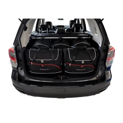 5 Kofferraumtaschen Set fahrzeugspezifisch für SUBARU FORESTER KJUST schwarz NEU - Bild 1 von 4