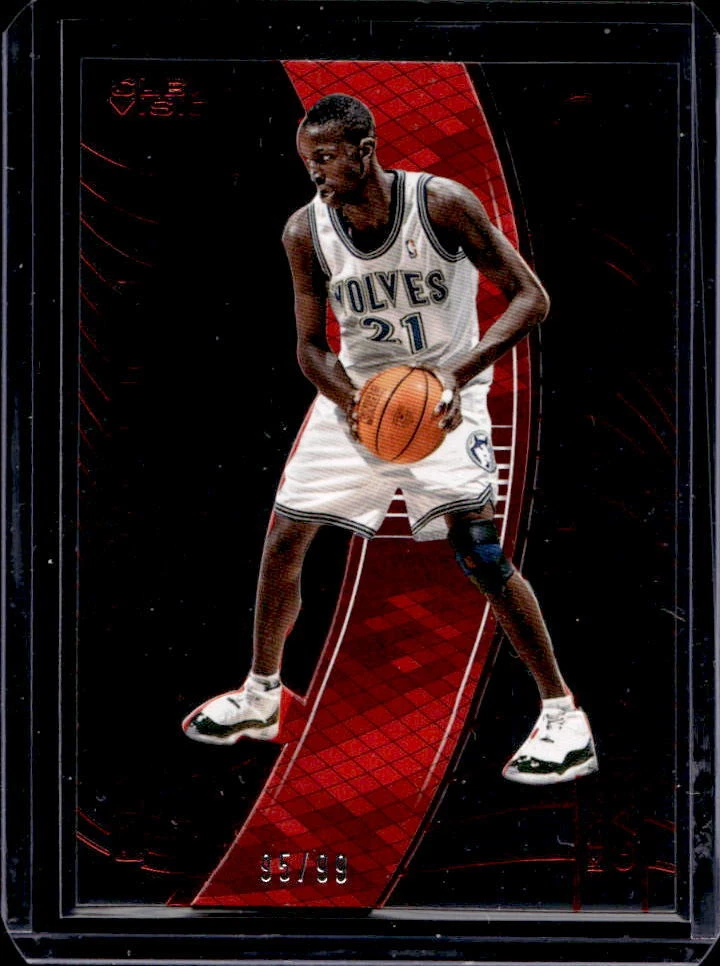 2015-16 Clear Vision Kevin Garnett Red #95/99 Timberwolves