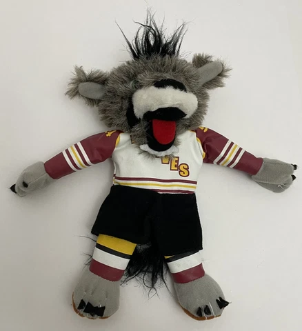 Skates The Wolf 94 Beanbag Plush Chicago Wolves Stuffed Animal Hockey Mascot 9” Cover