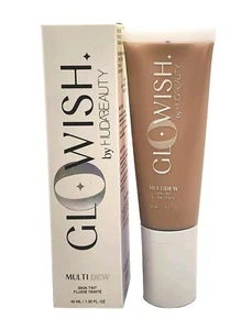 HUDA BEAUTY GloWish Multidew Skin Tint Foundation Light Medium(04) 1.35oz - Picture 1 of 7