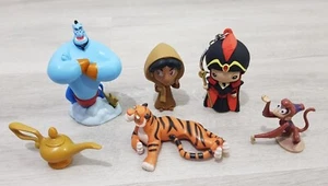6 x ALADDIN FIGURES BUNDLE genie JAFAR KEYRING disney ABU jasmine RAJAH tiger  - Picture 1 of 17