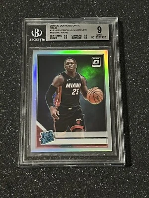 2019 2020 Donruss Optic Kendrick Nunn Rated Rookie Holo Prata Sem Nome BGS 9 - Imagem 1 de 2