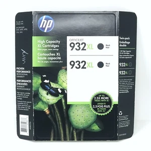 HP 932XL Genuine Sealed Black Ink Cartridge 2 Pack New Sealed EXP 03/2016 - Picture 1 of 4