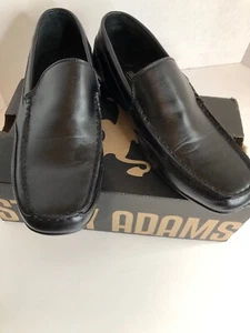 Stacy Adams Men Loafer Lex Slip-On Driving Shoe Square Toe Black Men 9M - Picture 1 of 12