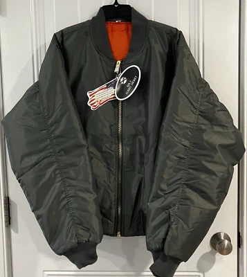 Chaqueta de Vuelo Rothco MA-1 Abrigo de Bombardero Táctico XL Reversible Naranja Fuerza Aérea Foto 1 de 4