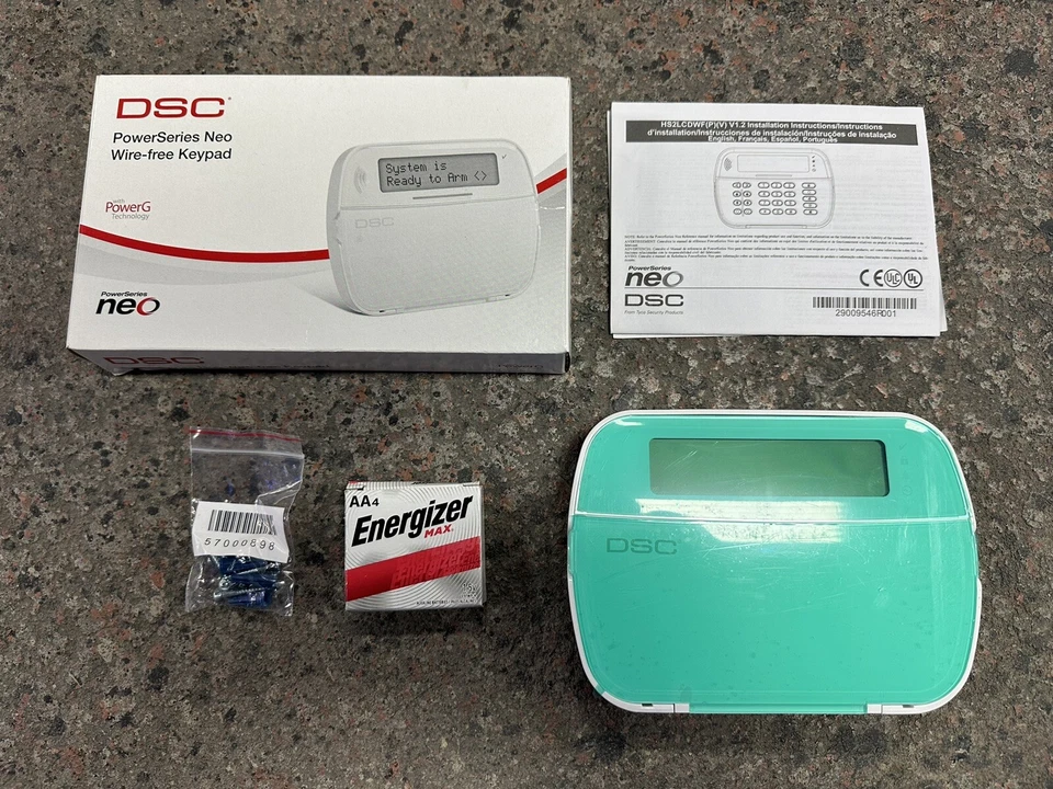 DSC Wireless Full Message LCD PowerG  Neo 2-Way Wire-Free Keypad HS2LCDWF9 ENG N - Image 1 of 3