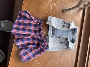 American Girl Plaid Skirt for 18" Doll Red Blue Cute Soft - Picture 1 of 7