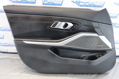 2021 2022 BMW M3 COMPETITION G80 OEM COURO PRETO LH PAINEL DA PORTA DA FRENTE DO MOTORISTA - Imagem 1 de 4