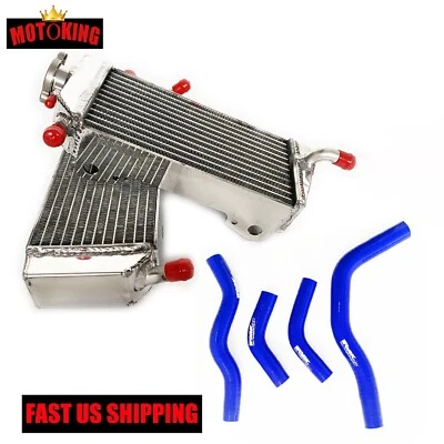 Radiator+Blue Hose For 2005-2016 Honda CRF450X CRF450 X 2015 2013 2011 Aluminum - Image 1 of 4