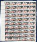 Scott 1107 - 1958 année géophysique feuille complète de 50 timbres américains 3 ¢ MHN