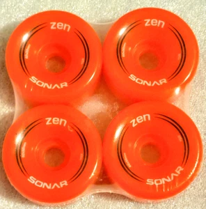Riedell Skates Sonar Zen Outdoor Skate Wheels (Set of 4) Orange Color - Picture 1 of 6