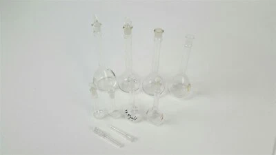 Gran Lote Matraces Volumétricos Vidrio Kimax + Tapones Vidrio - Steam Punk Foto 1 de 4