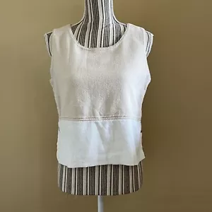 XBAL Women’s 100% Cotton Sleeveless Short Crop Lagenlook Top Cancun Mexico Sz 8 - Picture 1 of 13