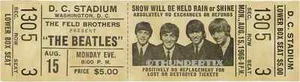5 1966 BEATLES UNUSED FULL CONCERT TICKETS SF Cin DC STL Detroit reprint - Picture 1 of 5