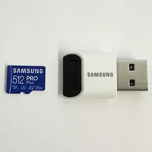 Samsung PRO Plus 512GB microSDXC Memory Card with USB 3.0 Reader MB-MD512SB/AM - Picture 1 of 1