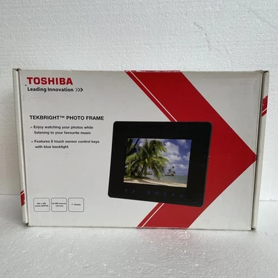 Toshiba 7” Digital Picture Photo Frame (Model: Tekbright) BOXED. In LNC - Image 1 of 4