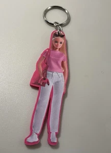 A Rare HTF Kipling Barbie Keychain Key Ring Fob Bag Charm Key Fob Handbag Charm - Picture 1 of 2