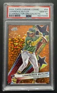 Lawrence Butler 2024 Topps Cromo Naranja Cósmico Starfractor Novato PSA 10 - Imagen 1 de 2