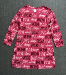 Love Dream Sleep Girls Fleece Nightgown Pink Size M-(8-10) - Picture 1 of 9