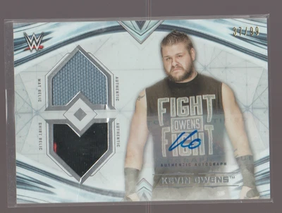 2020 Topps WWE Undisputed Dual Relic Auto /99 Kevin Owens - Image 1 of 2