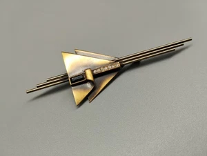 Brosche Vintage Leppak Design ca. 9,2cm Anstecknadel - Bild 1 von 4