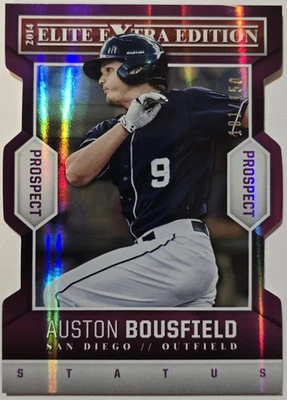 2014 #57 Auston Bousfield 101/150 Panini Elite Extra Edition  Purple Die-cut... - Image 1 of 3