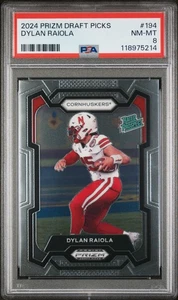 2024 Prizm Draft Picks Rated Prospect #194 Dylan Raiola Base PSA 8 Nebraska - Picture 1 of 2