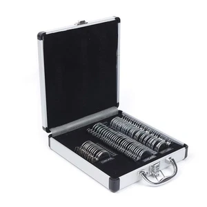 68PCs Optical Trial Lens Set Optometry Kit Metal Rim Aluminium Case Trial Frame - Picture 1 of 12