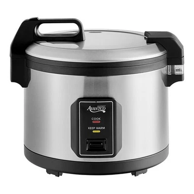Avantco RCSB60 60 Cup (30 Cup Raw) Electric Rice Cooker/ Warmer with Hinged Lid