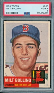 1953 Topps Baseball #280 Milt Bolling PSA 4 Medias Rojas - Imagen 1 de 2