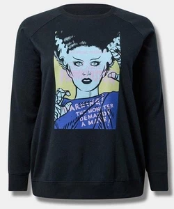 Sudadera Top Torrid Negra “Bride Of Frankenstein” Universal Monsters Talla 3 3X - Imagen 1 de 9