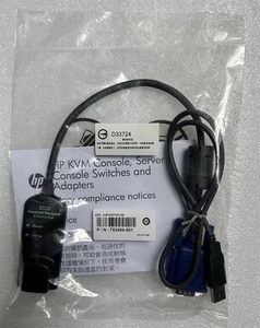 HP 748740-001 KVM USB INTERFACE ADAPTER CABLE AF628A 520-916-501 - Afbeelding 1 van 1