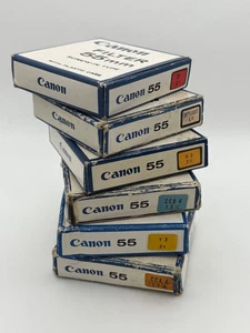 Canon Filter 55mm Set of 6 New in Box UV, Green, Blue, Red, Orange, Yellow - Picture 1 of 2