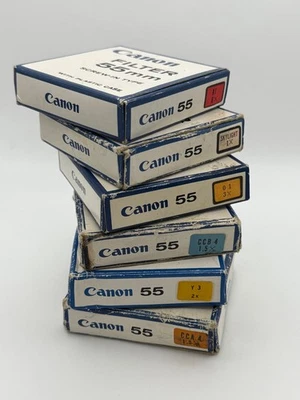 Canon Filter 55mm Set of 6 New in Box UV, Green, Blue, Red, Orange, Yellow - Image 1 of 2