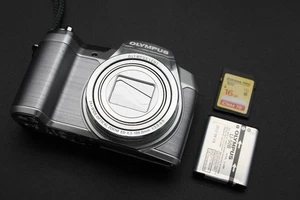 Olympus Stylus SZ-16 16.0MP Compact Digital Camera Silver Tested - Picture 1 of 5