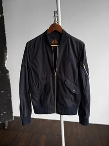 Schott NYC Mens Blue Army Type-U Flight Bomber Jacket Casual Style Size - S - Picture 1 of 8