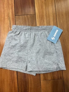Kids Small (7) Soffe Gray Gymnastics Cheer Dance Soccer Athletic Shorts NWT - Picture 1 of 2
