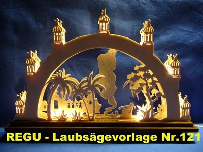 REGU Laubsägevorlage für SCHWIBBOGEN Nr. 121 "Aladdin & die Wunderlampe" / 3197
