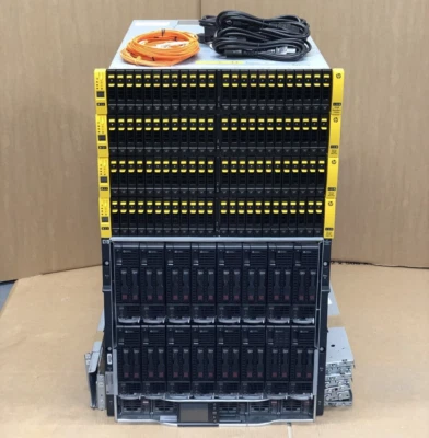 HPE 3PAR 7200c 10GBit Flash SAN 96x 200GB SSD BL460c Gen8 v2 256-Core 2TB RAM - Image 1 of 4